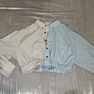Urban Outfitters Cropped Button Down Shirt